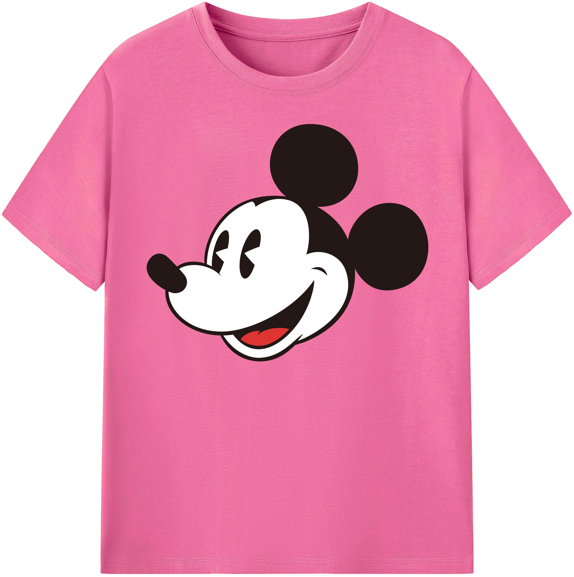 （画像用） ミッキーマウス Mickey Mouse レディースカジュアルプリントTシャツ（綿100％）